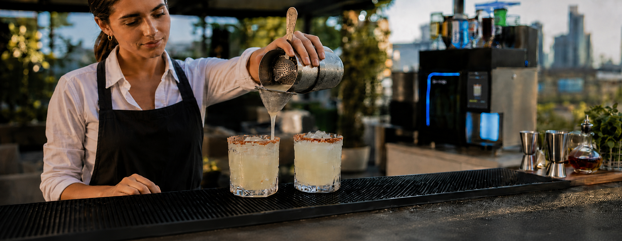 Cocktail service workflow supported by Mixologiq