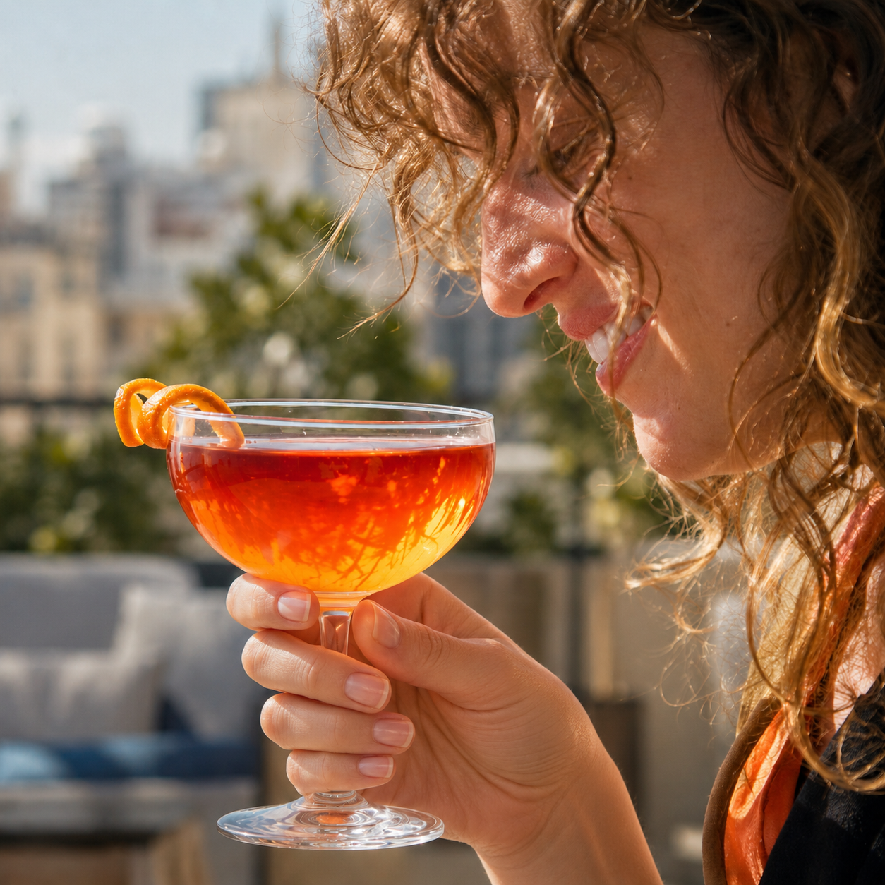 Premium cocktail service moment in a hospitality venue