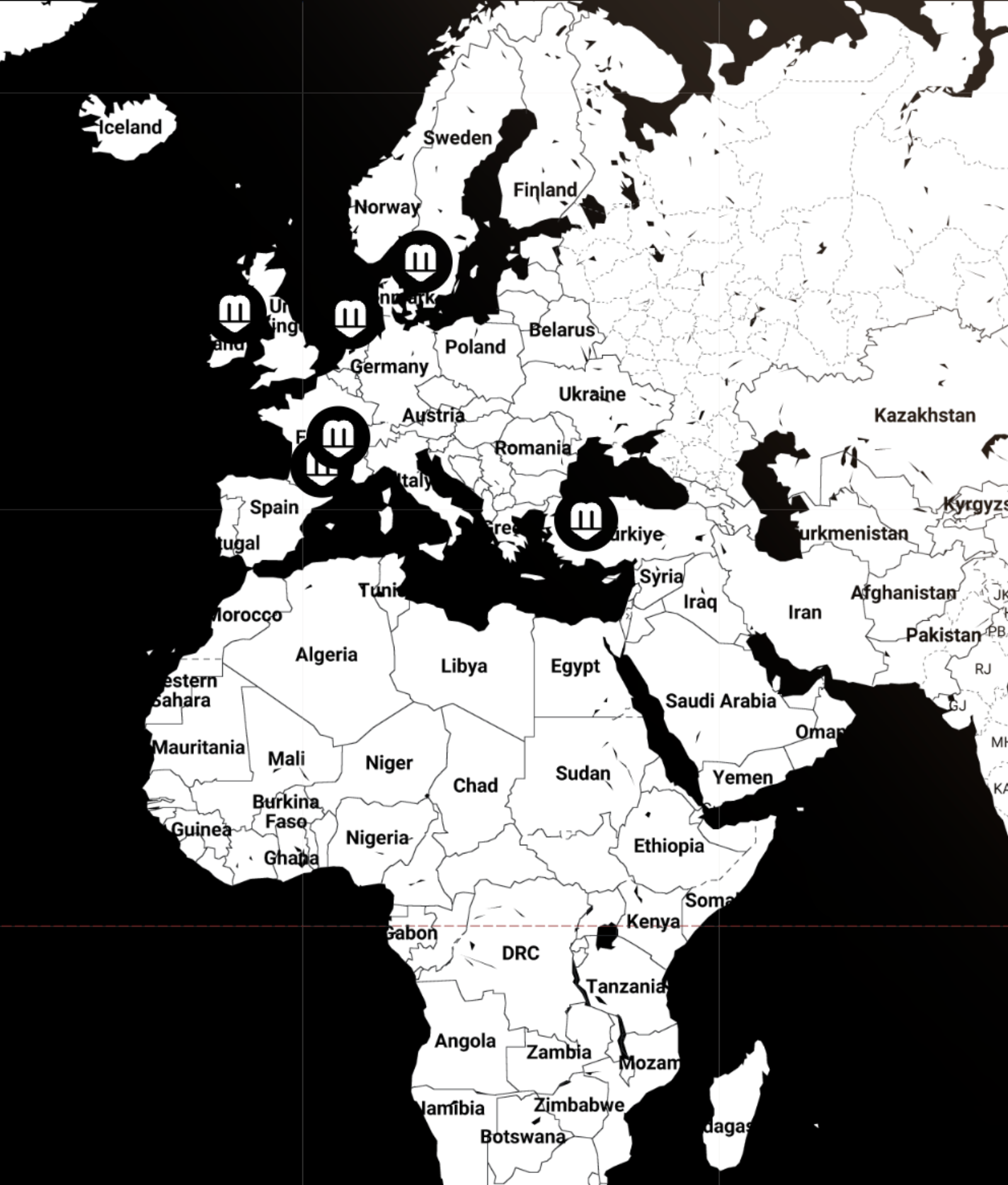 International distributor network supporting professional hospitality markets