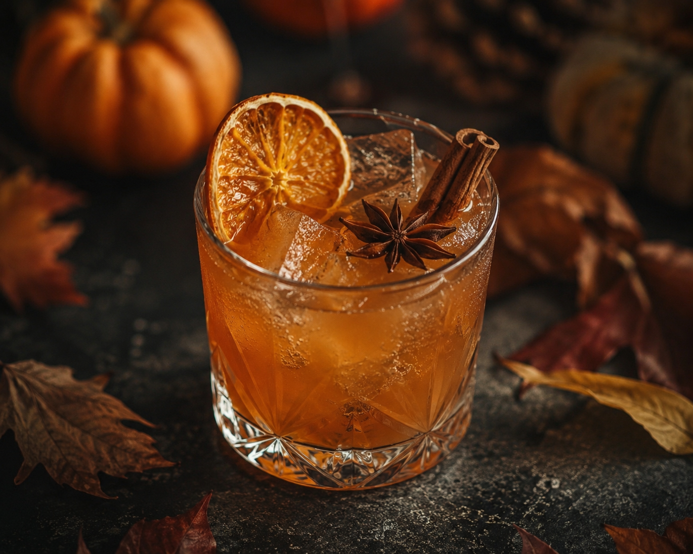 Fall cocktails served in a professional hospitality setting